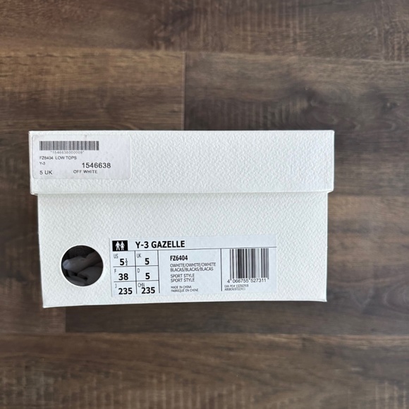 Adidas Y-3 Gazelle Off White Sashiko Men's Yohji Yamamoto Size 12 Retail $330 - Picture 3 of 13